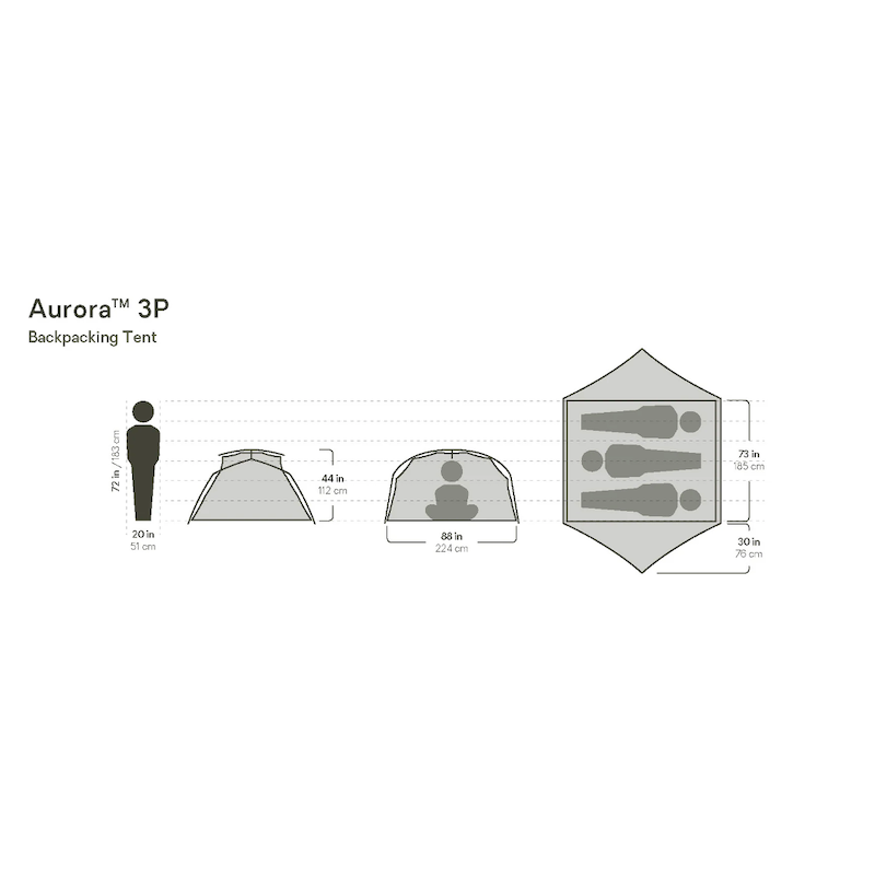 NEMO Equipment Aurora™ Backpacking Tent and Footprint 3P