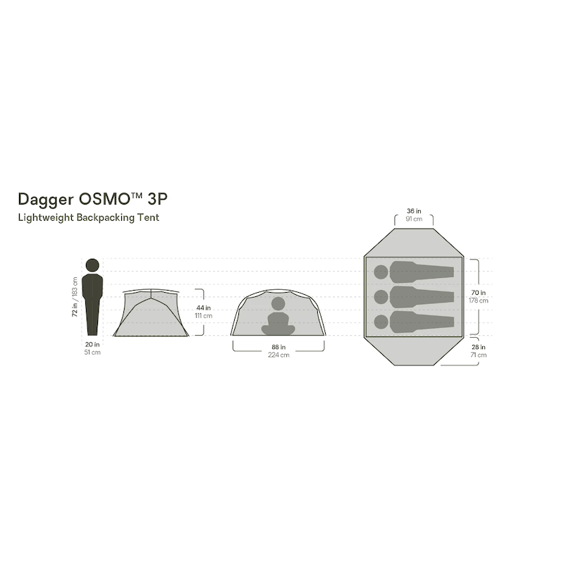 NEMO Equipment Dagger OSMO™ Lightweight Backpacking Tent 3P